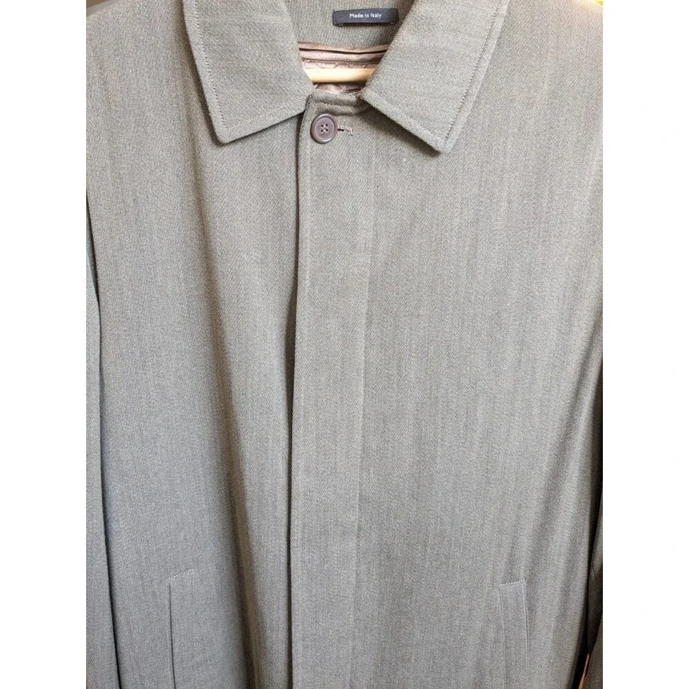 DUNHILL Virgin Wool Overcoat Coat ITALIAN 52 US42  XL Removable Quilted Lining